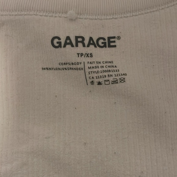 garage white crop top no stains perfect condition - Picture 2 of 3